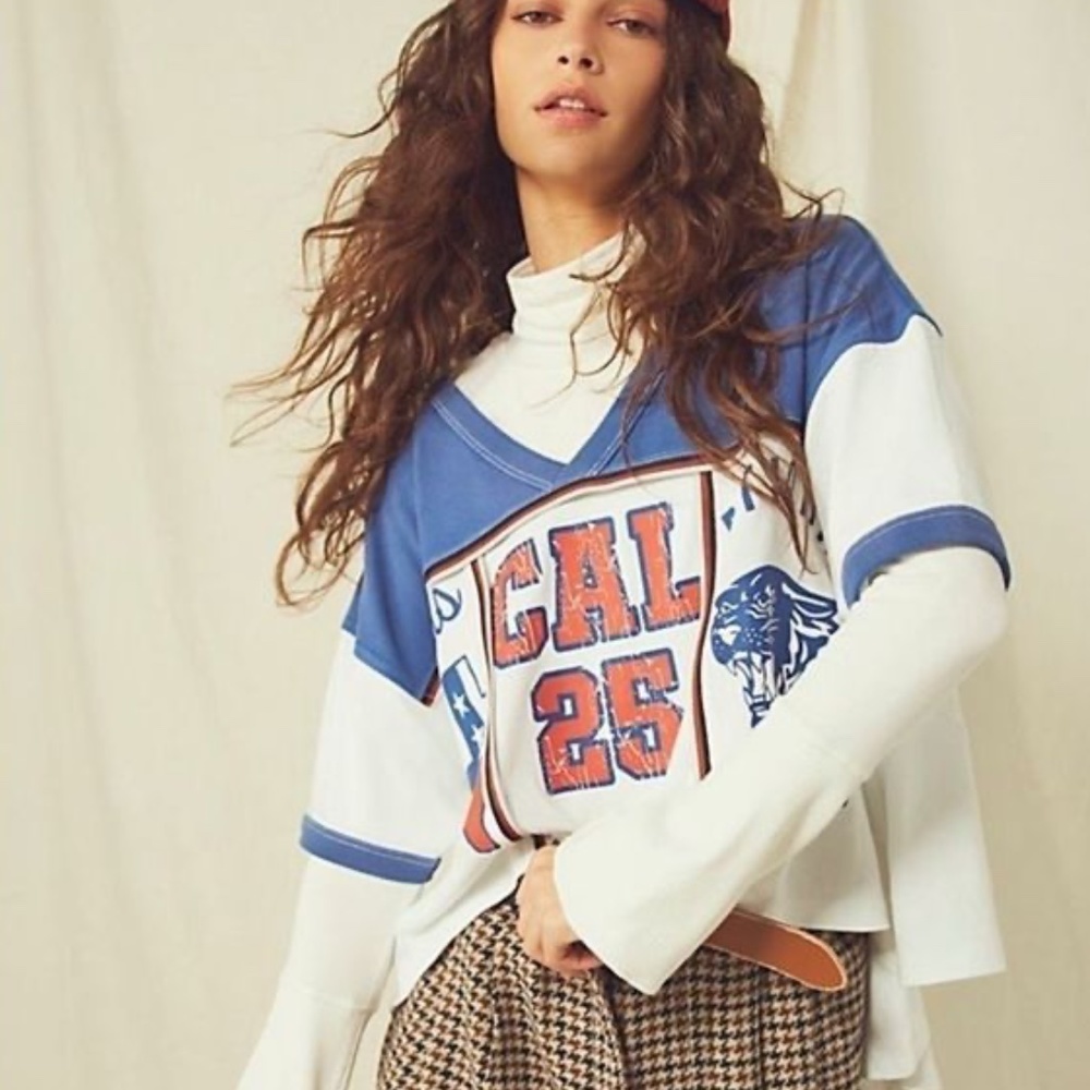 Free People Sporty Splice Tee